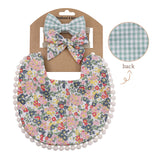 Bibs Whit Headband Set For Baby Girl