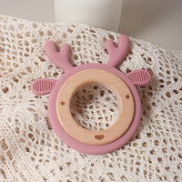 Silicone Teething Ring Cartoon Teether