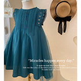 Peacock Blue Lace Dress