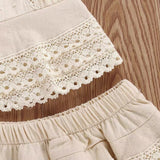 2 pcs lace vest top set