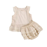 2 pcs lace vest top set