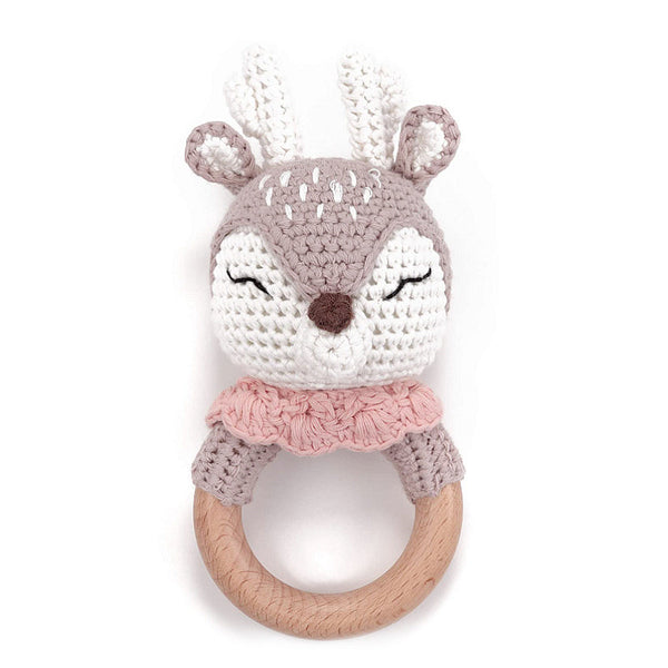 Baby Teether Wooden Rattle