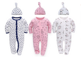 6 Pieces of Set Baby Sleepsuit whit Cap